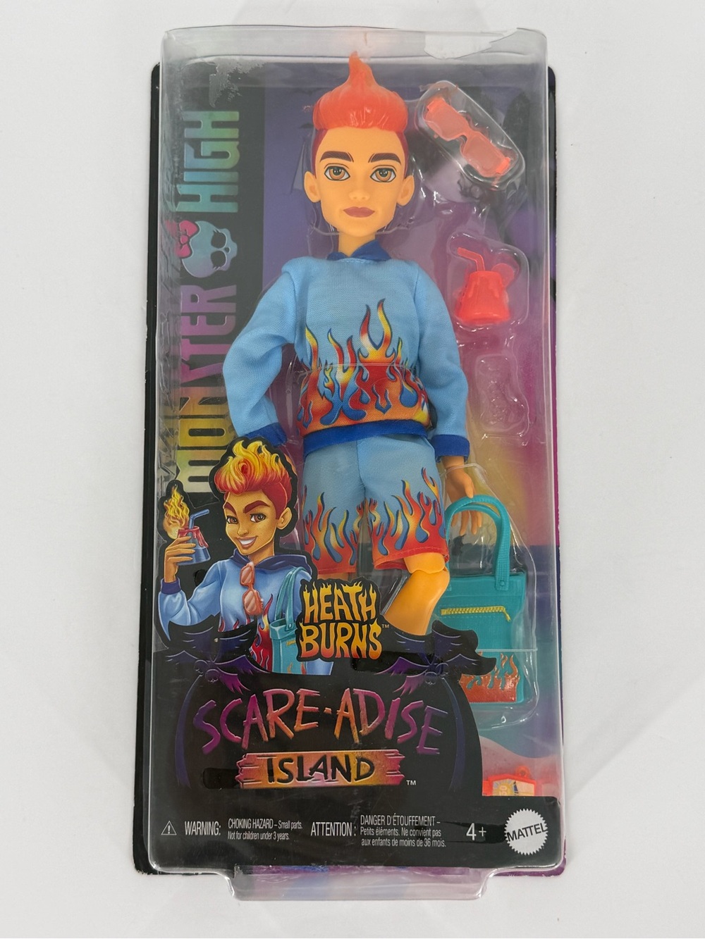 Monster High Boy Doll G3 Scare-Adise Island - Heath Burns New NIB